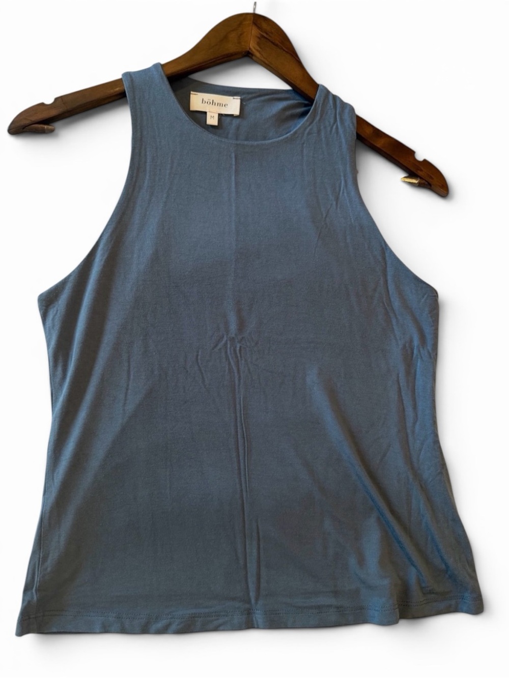 bohme Slate Blue Ribbed Tank Top